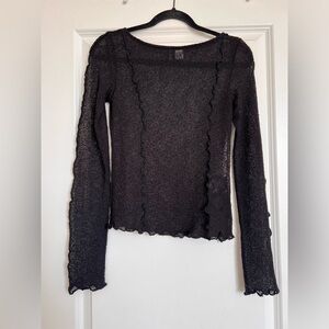 H&M sheer textured long sleeve